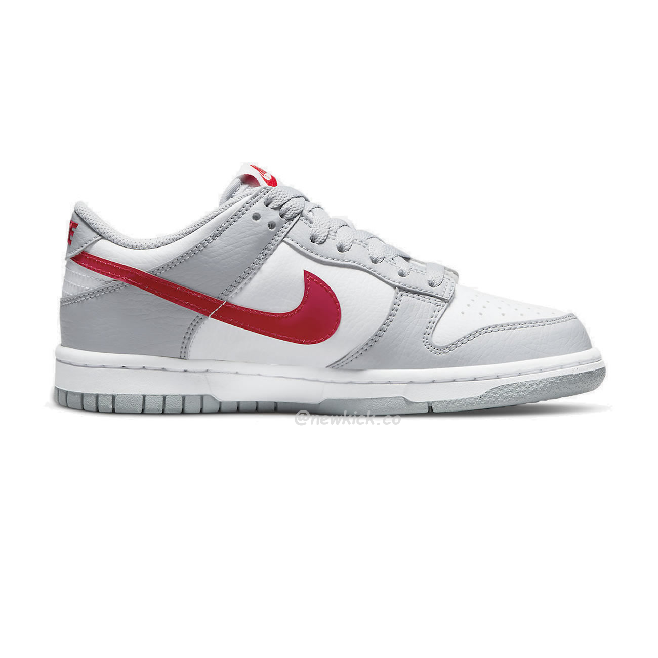 Nike Dunk Low White Wolf Grey University Red Gs Dv7149 001 (3) - newkick.vip