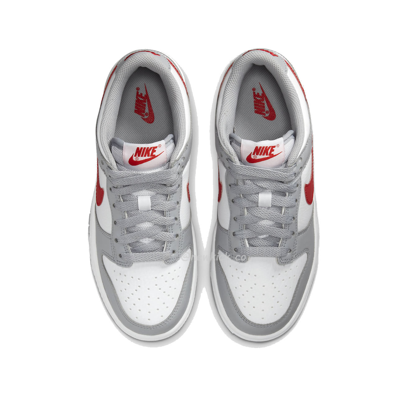 Nike Dunk Low White Wolf Grey University Red Gs Dv7149 001 (4) - newkick.vip