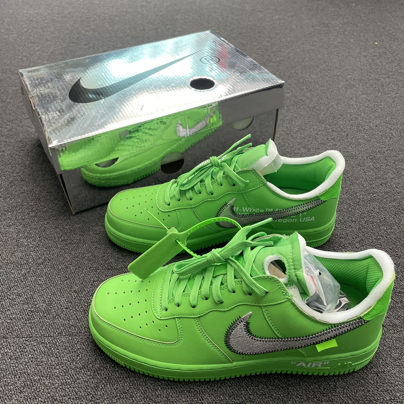 Off White Nike Air Force 1 Low Light Green (45) - newkick.vip