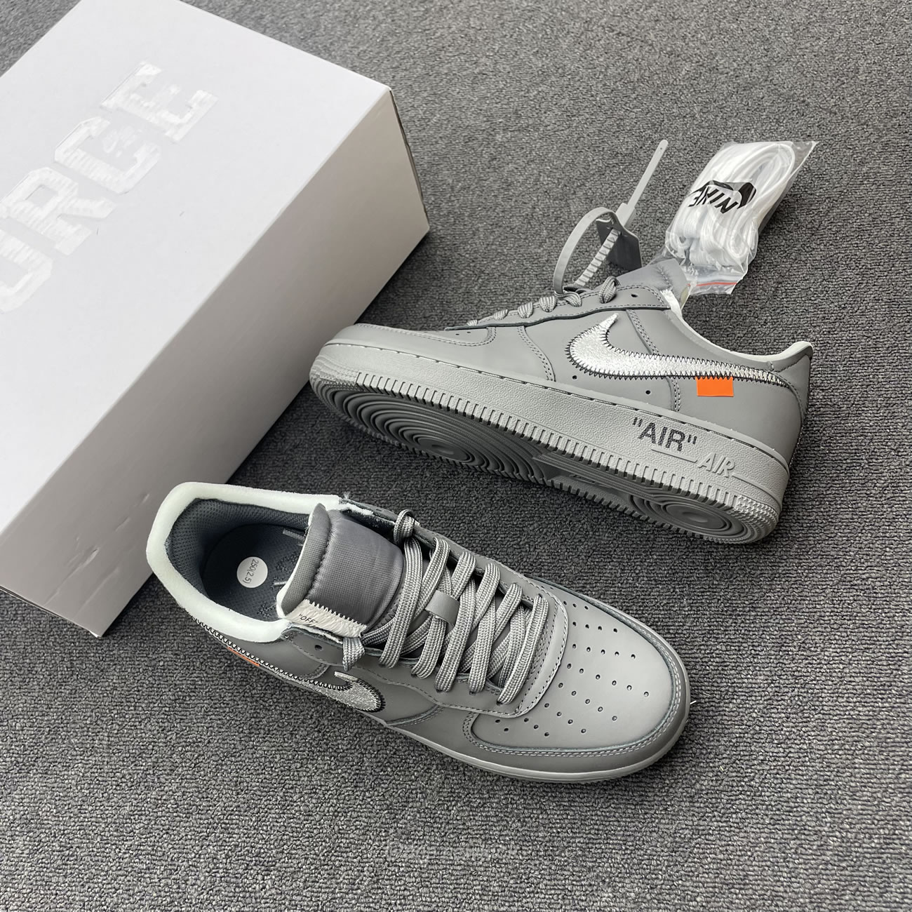 Nike Air Force 1 Low Off White Ghost Grey Dx1419 500 (8) - newkick.vip