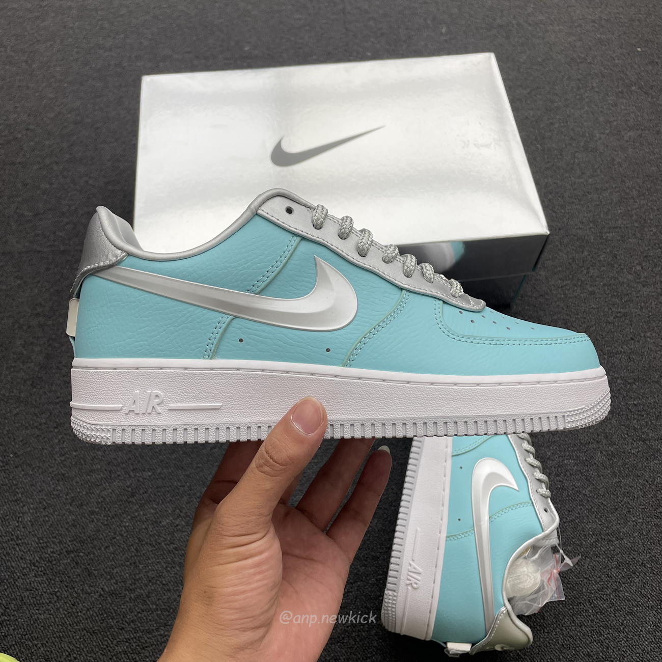 Nike Air Force 1 Low Tiffany Co 1837 Blue Silver Dz1382 003 (2) - newkick.vip