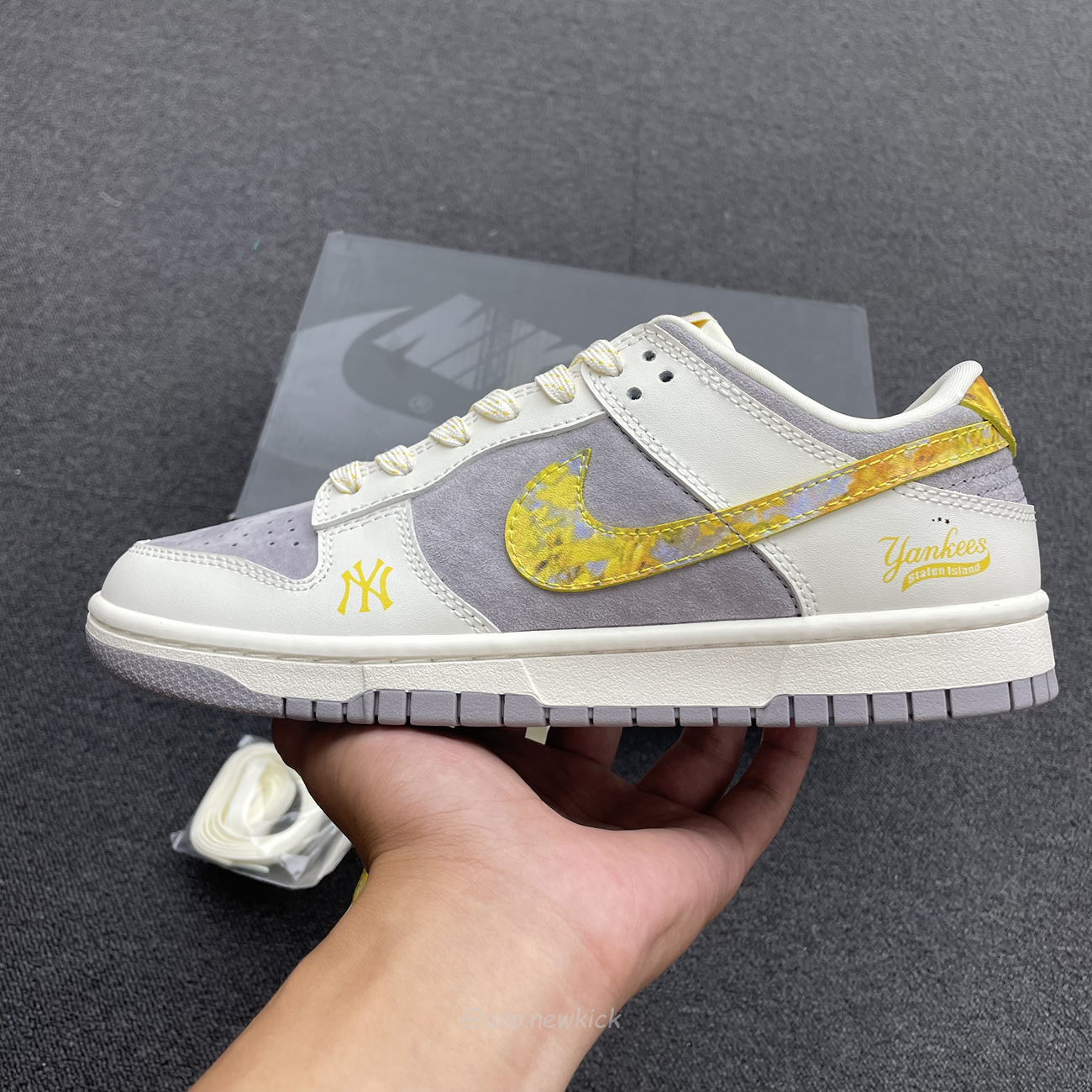 Nike Sb Dunk Low Mlb Off White Yellow Dark Grey Fc1688 117 (3) - newkick.vip