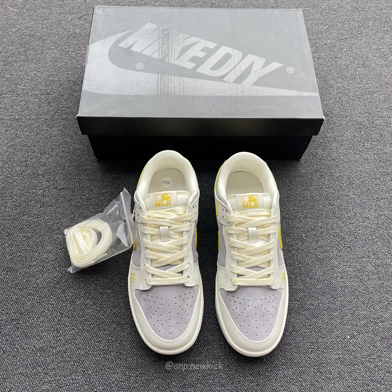 Nike Sb Dunk Low Mlb Off White Yellow Dark Grey Fc1688 117 (5) - newkick.vip