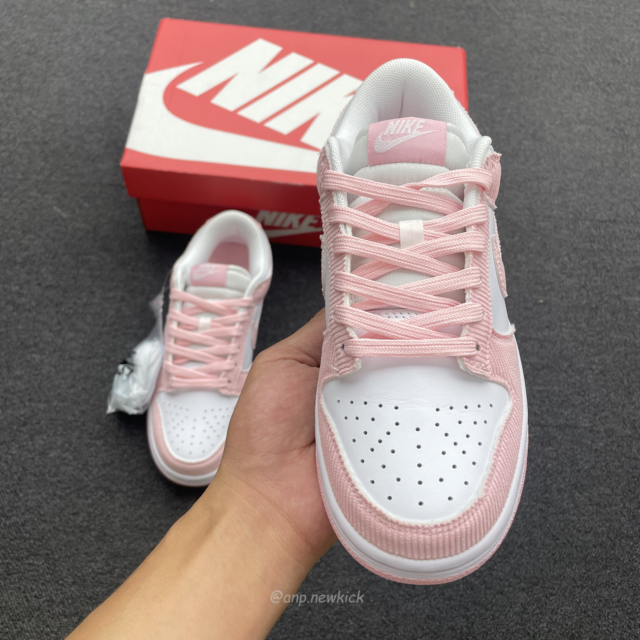 Nike Dunk Low Pink Corduroy Fn7167 100 (6) - newkick.vip