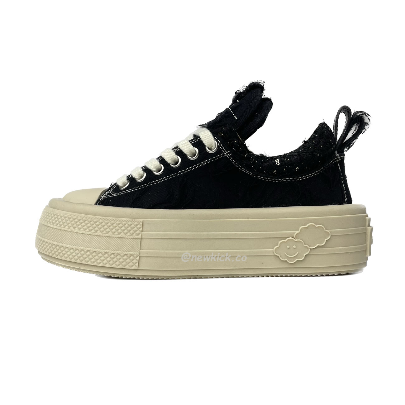 Foreshadow Double Uni Black Platform Sneaker (1) - newkick.vip