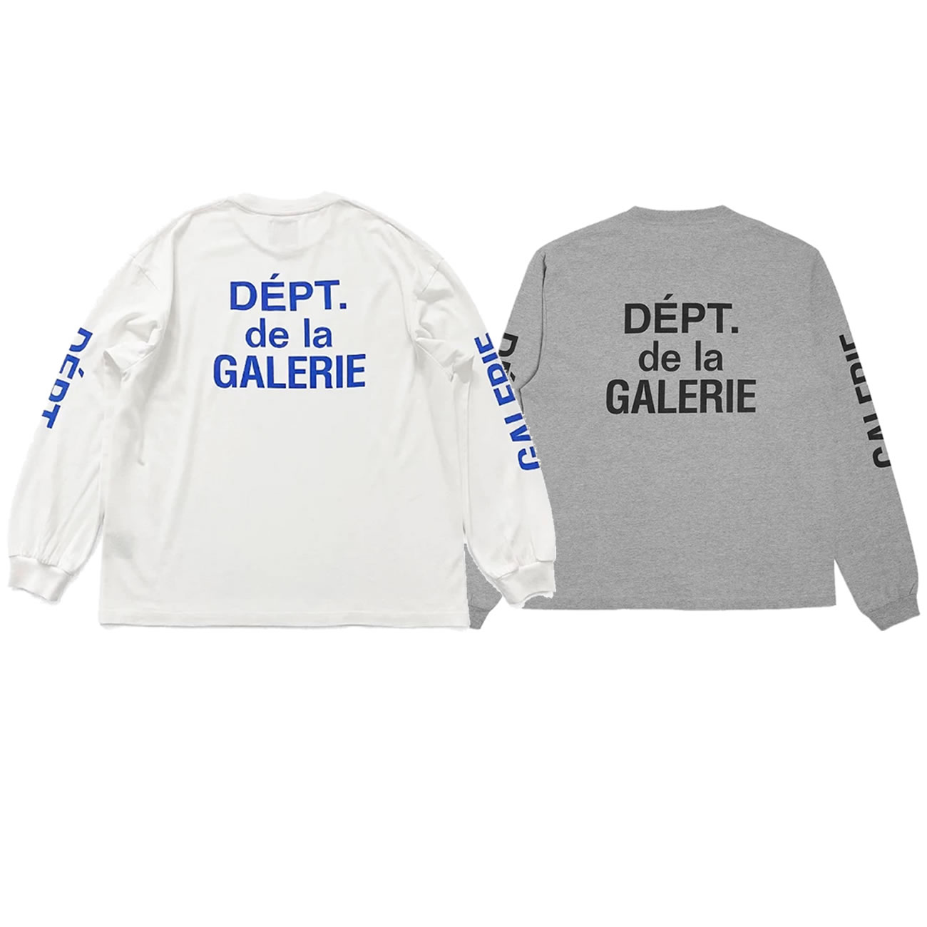 Gallery Dept. French Collector L S Tee White Blue Fw21 (9) - newkick.vip