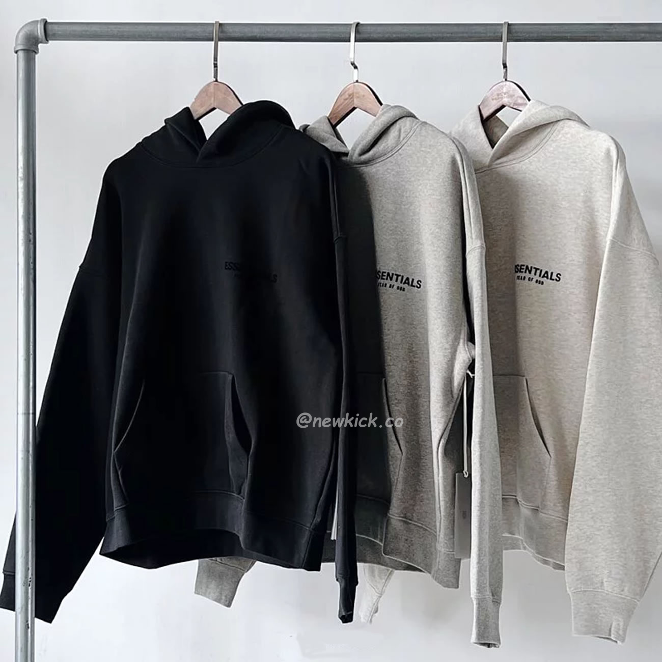 Fear Of God Essentials Core Collection Kids Pullover Hoodie Dark Heather Oatmeal (12) - newkick.vip