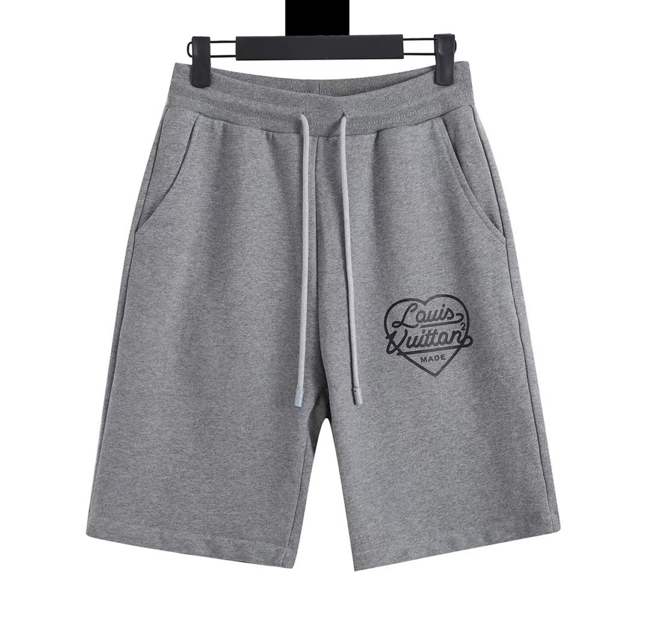 Louis Vuitton X Nigo Printed Heart Short Light Grey Fw21 (6) - newkick.vip