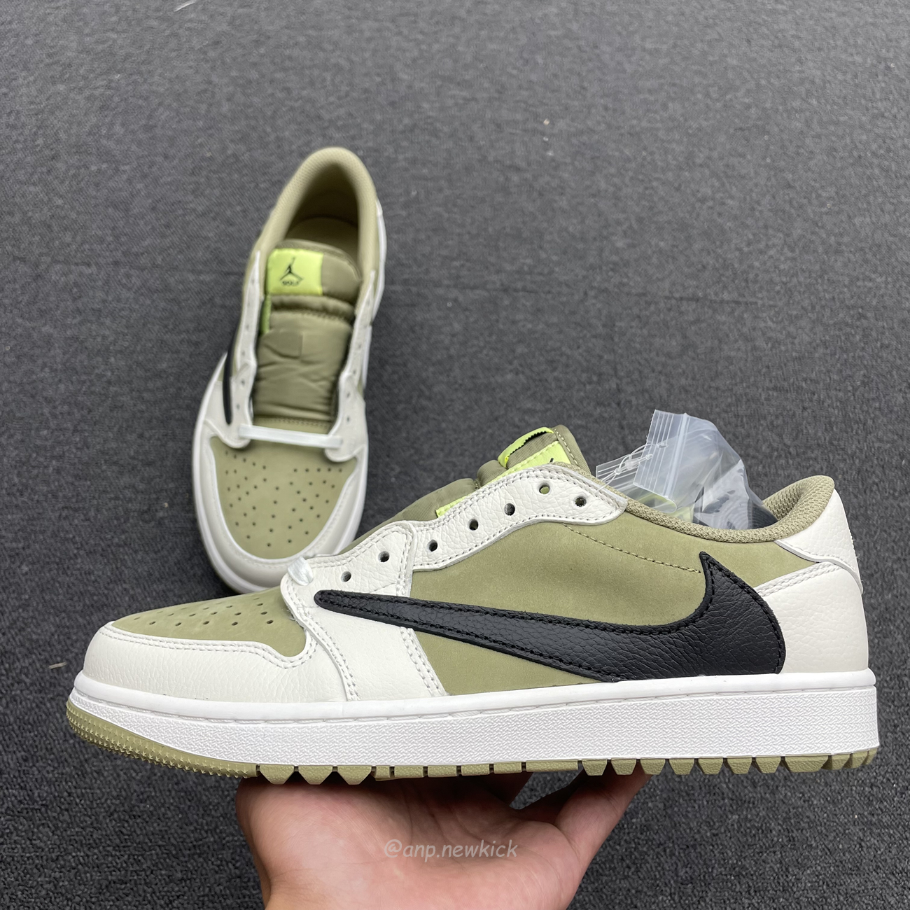 Air Jordan 1 Retro Low Golf Travis Scott Neutral Olive Fz3124 200 (3) - newkick.vip