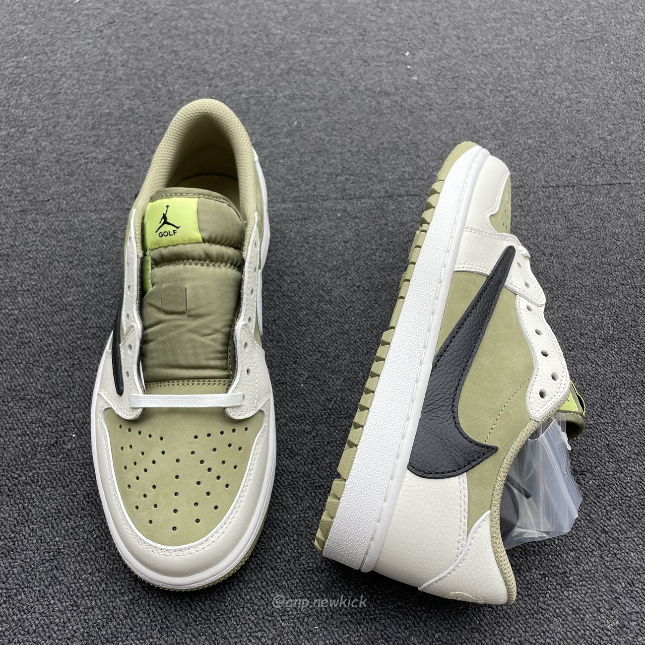 Air Jordan 1 Retro Low Golf Travis Scott Neutral Olive Fz3124 200 (5) - newkick.vip