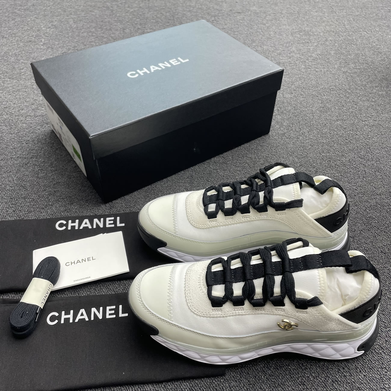 Chanel Casual Style Plain Logo Low Top Sneakers (12) - newkick.vip