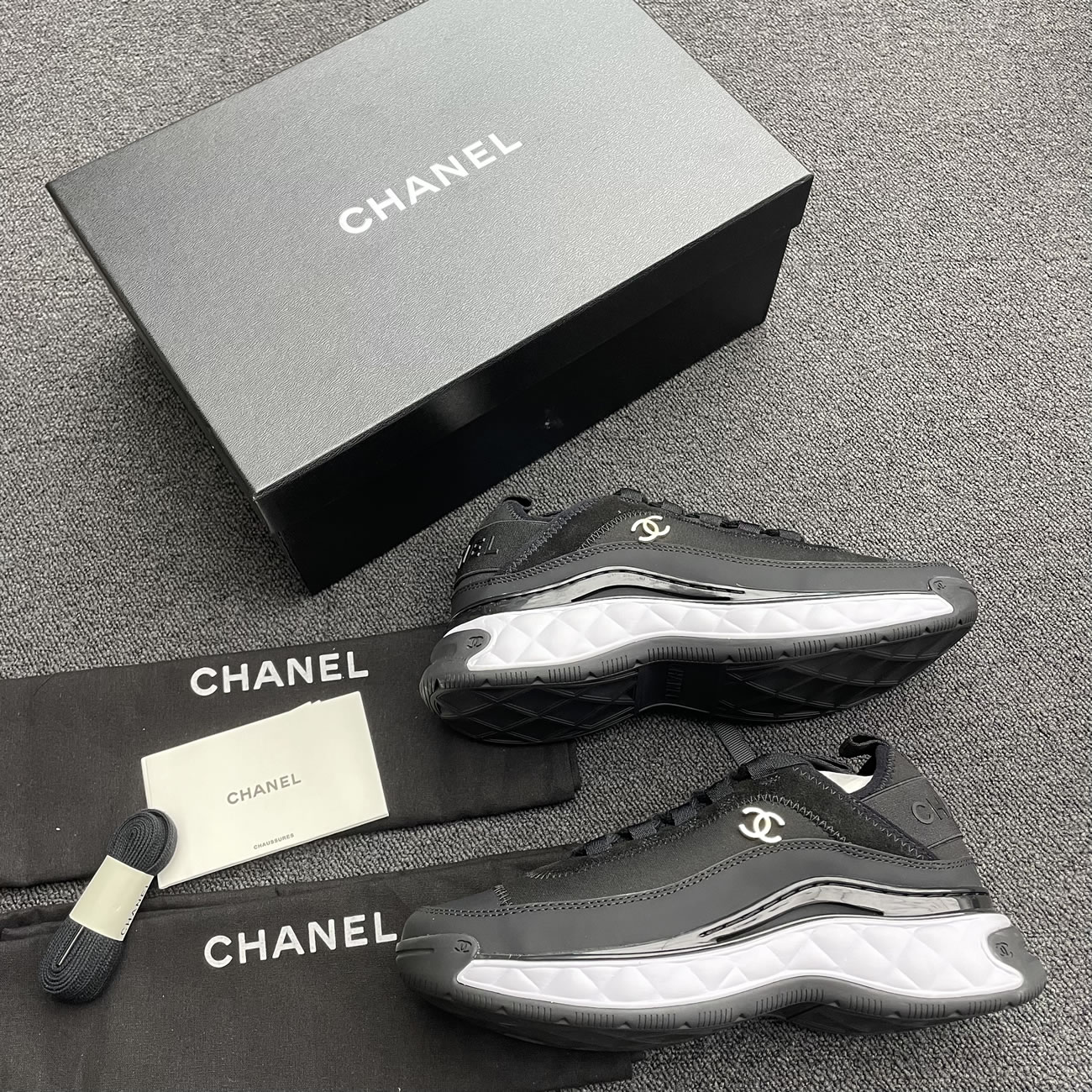 Chanel Casual Style Plain Logo Low Top Sneakers (15) - newkick.vip