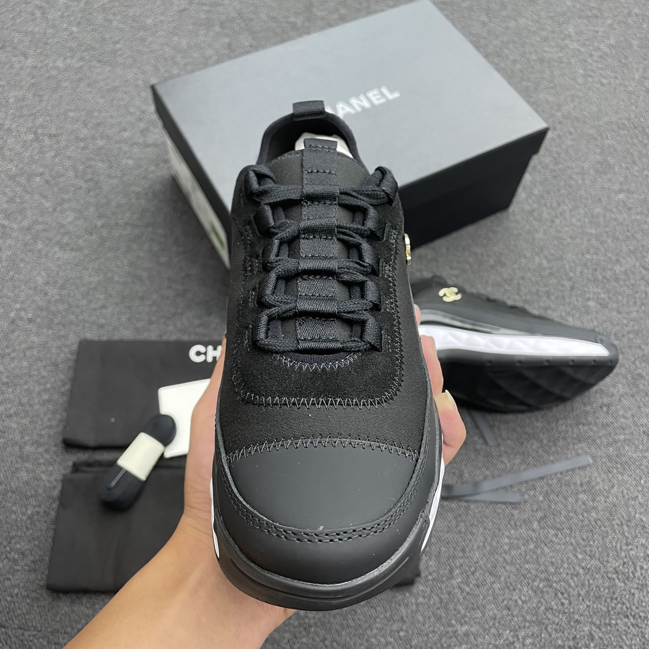 Chanel Casual Style Plain Logo Low Top Sneakers (16) - newkick.vip