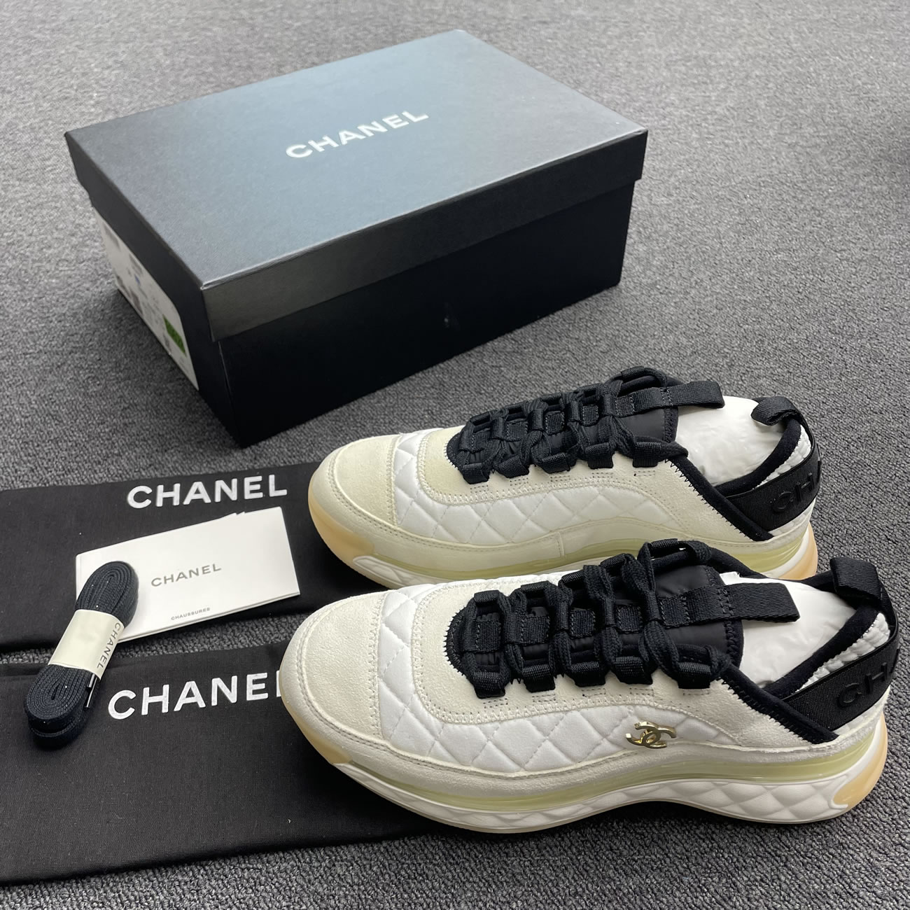 Chanel Casual Style Plain Logo Low Top Sneakers (6) - newkick.vip