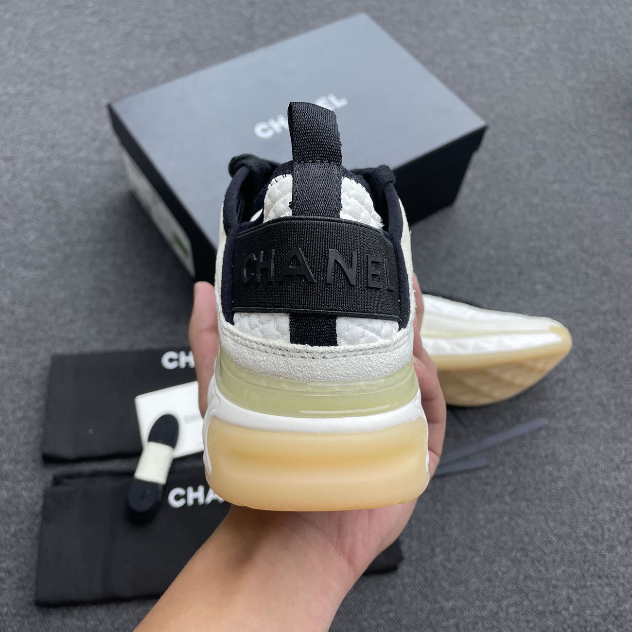 Chanel Casual Style Plain Logo Low Top Sneakers (8) - newkick.vip