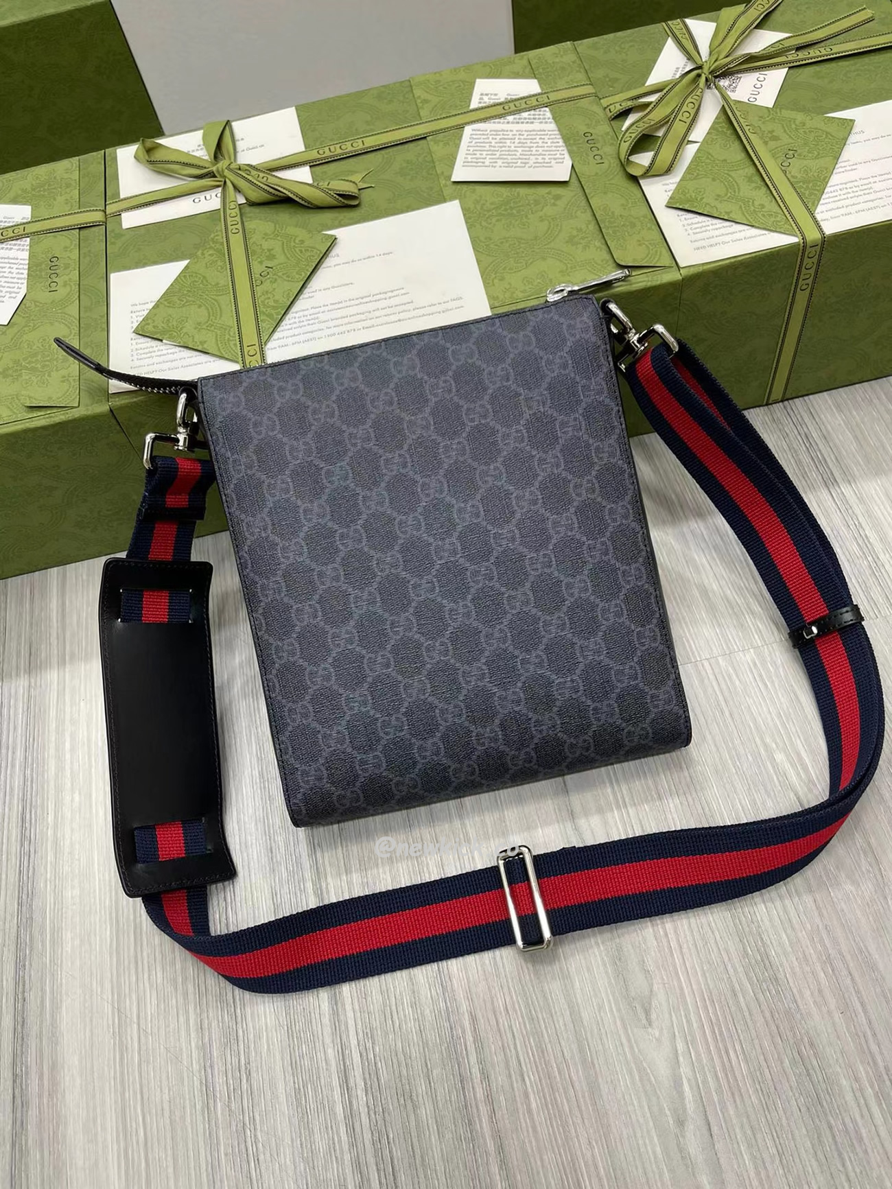 Gucci Gg Black Small Messenger Bag 523599 K5rln 1095 (11) - newkick.vip