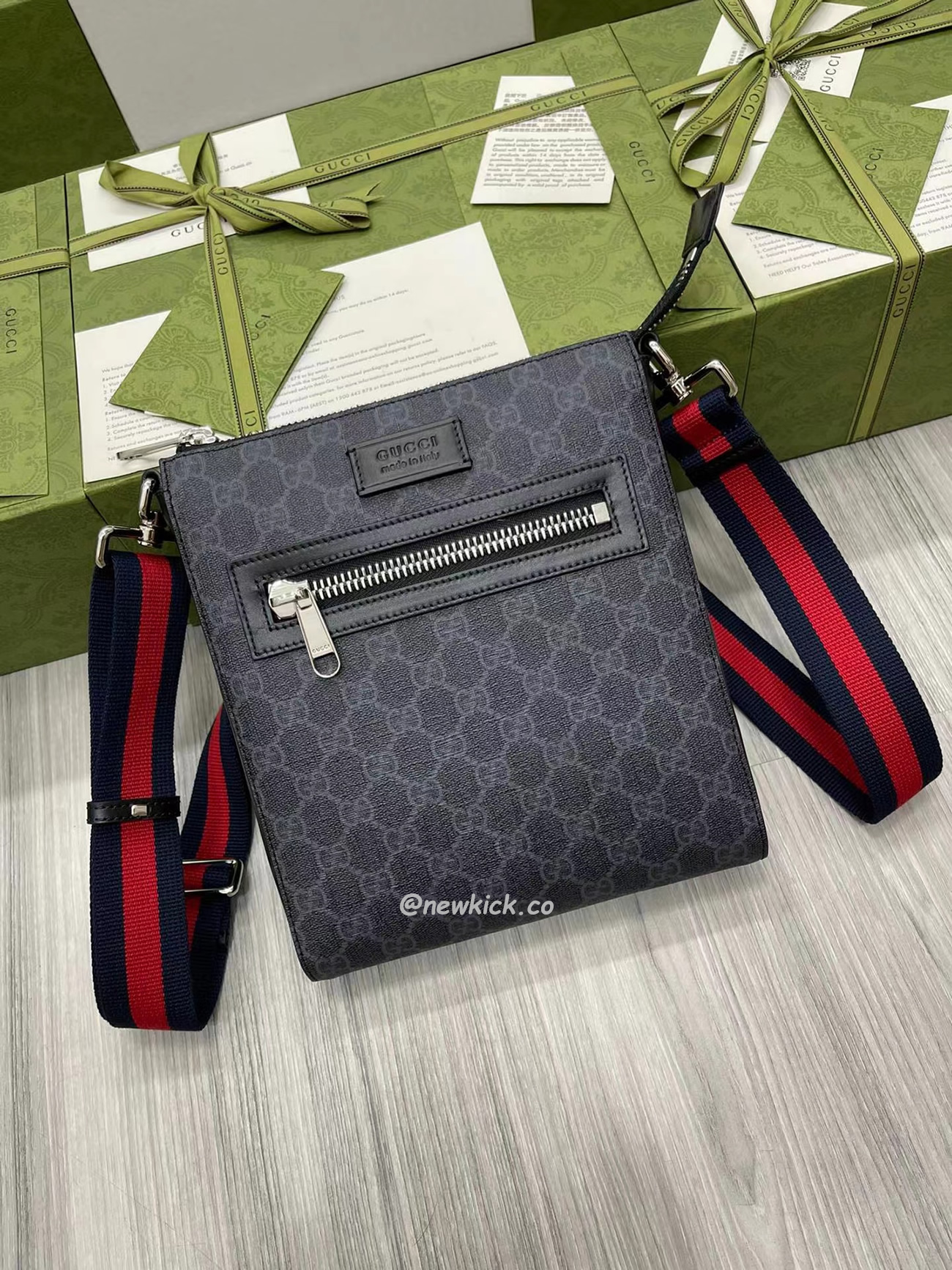 Gucci Gg Black Small Messenger Bag 523599 K5rln 1095 (12) - newkick.vip