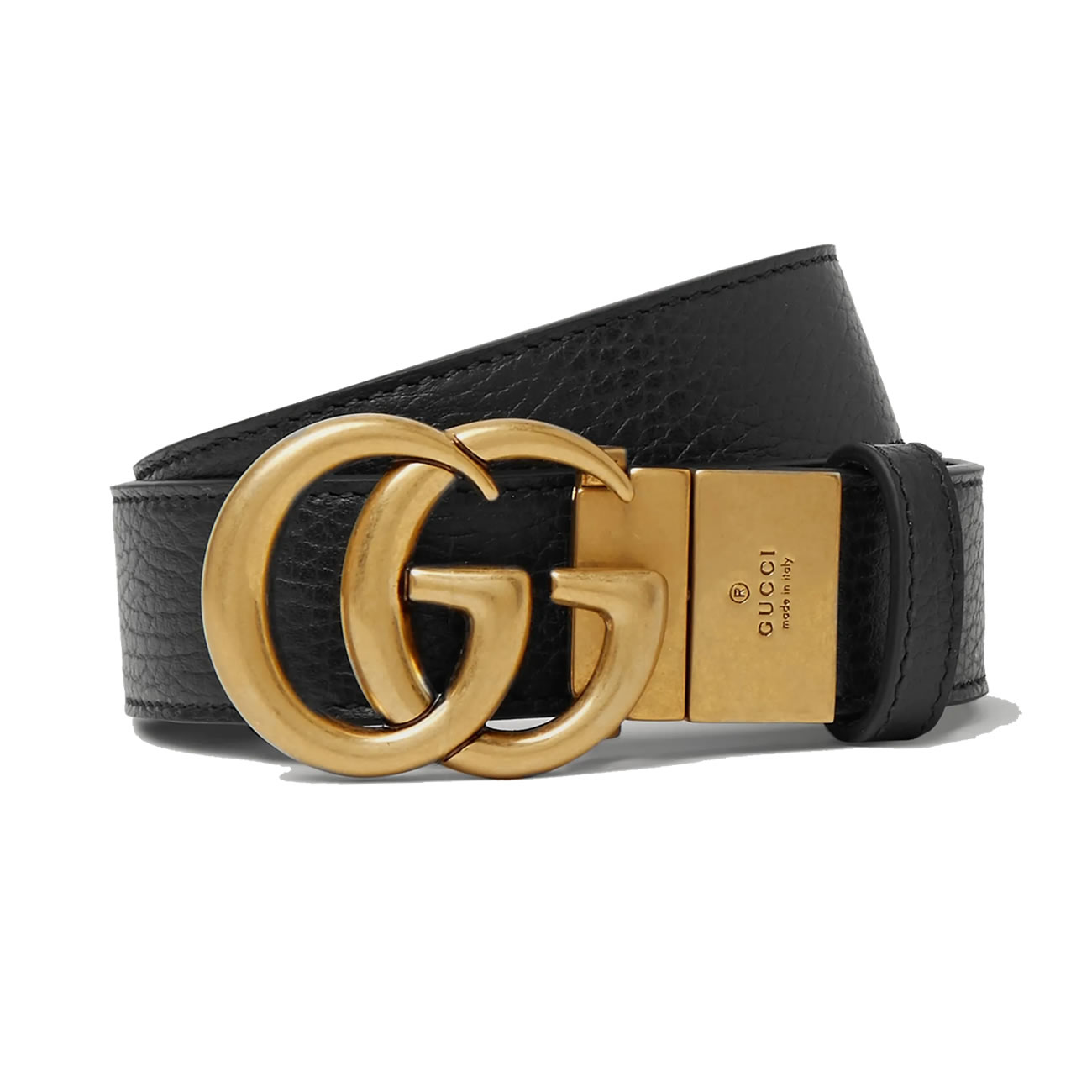 Gucci Double G Logo Full Grain Reversible Belt Leather Black Brown (1) - newkick.vip