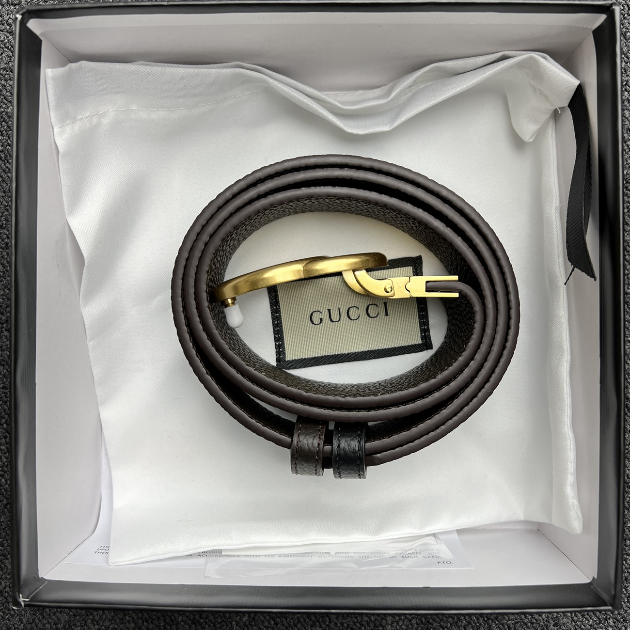 Gucci Double G Logo Full Grain Reversible Belt Leather Black Brown (4) - newkick.vip