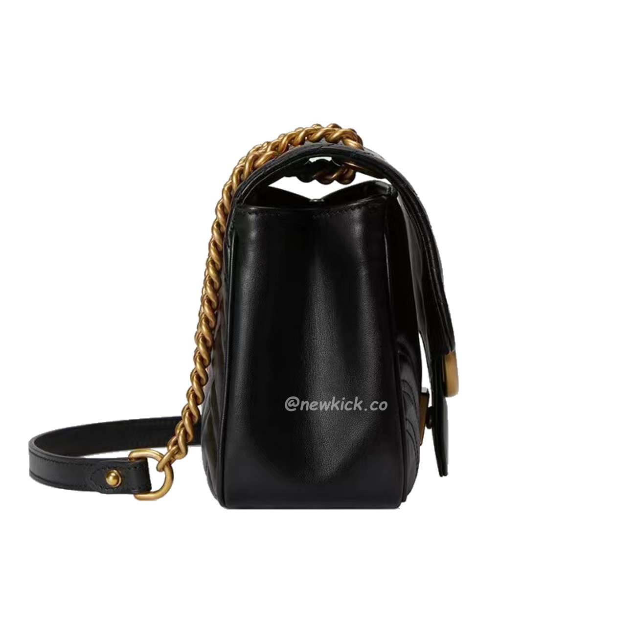 Gucci Gg Marmont Mini Shoulder Bag Matelasse Chevron Black (10) - newkick.vip