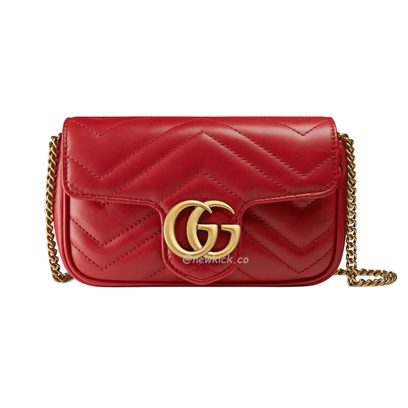 Gucci Gg Marmont Matelasse Super Mini Bag Red (1) - newkick.vip