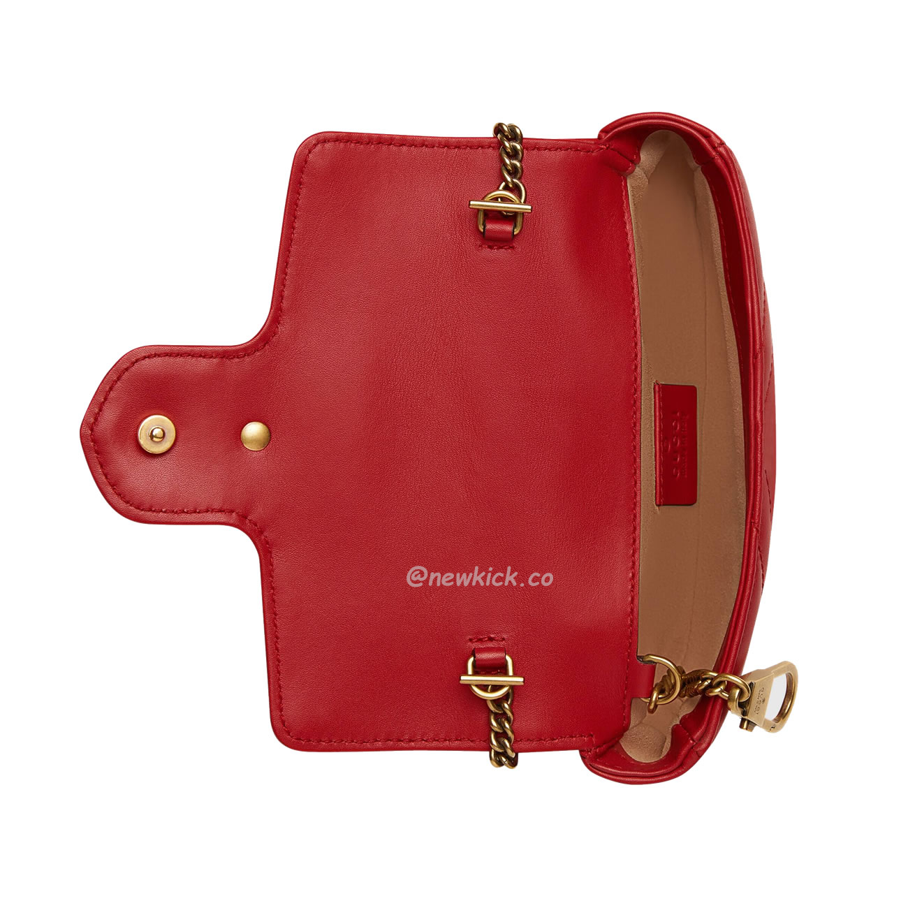 Gucci Gg Marmont Matelasse Super Mini Bag Red (2) - newkick.vip