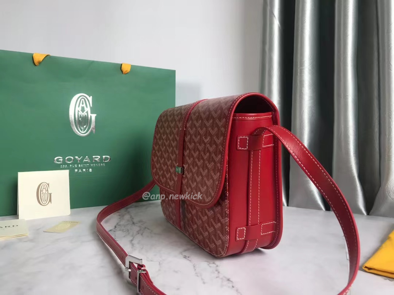 Goyard Belvedere Pm Green Red Sky Blue Black Yellow (10) - newkick.vip