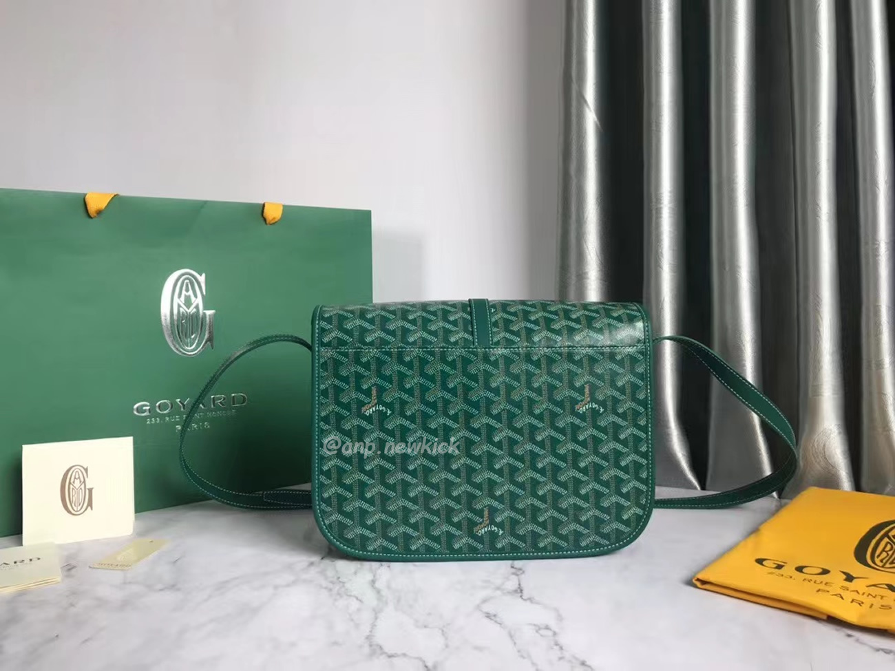 Goyard Belvedere Pm Green Red Sky Blue Black Yellow (7) - newkick.vip