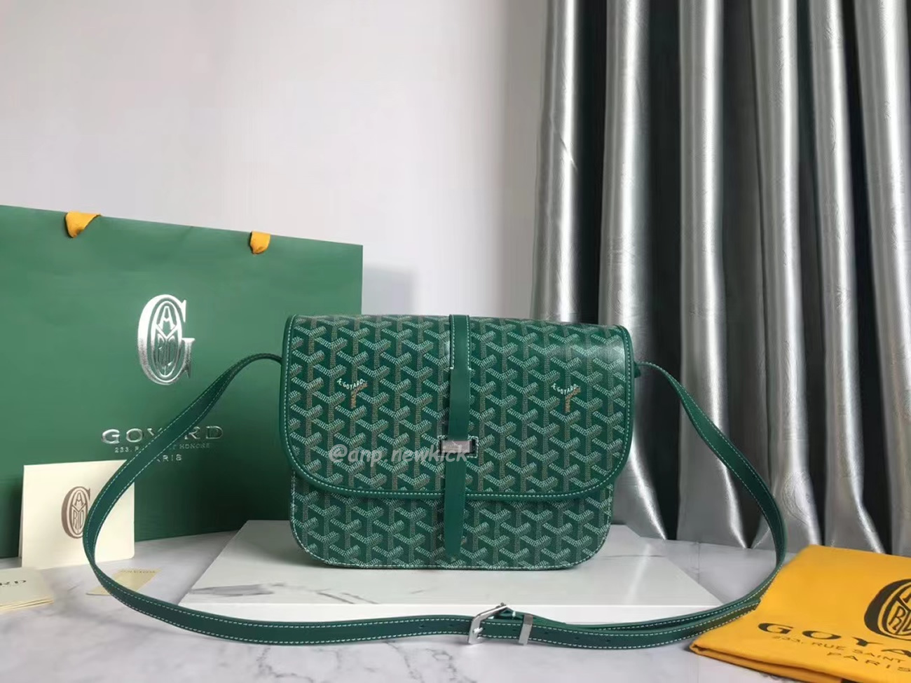 Goyard Belvedere Pm Green Red Sky Blue Black Yellow (9) - newkick.vip