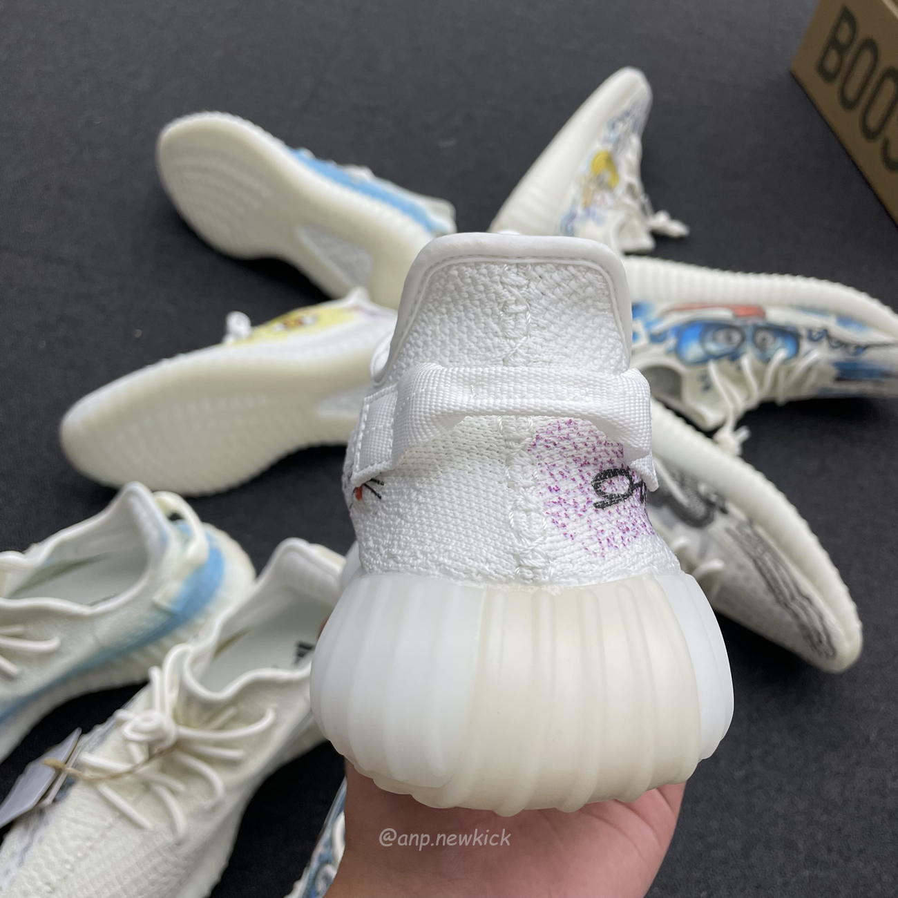 Adidas Yeezy Boost 350 V2 Bone Graffiti Hq6316 (14) - newkick.vip