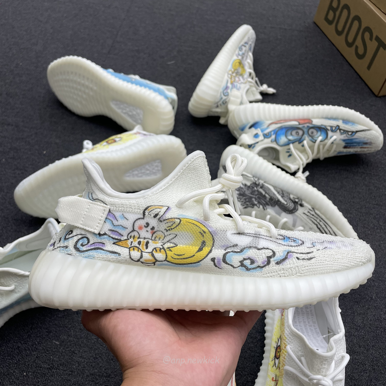 Adidas Yeezy Boost 350 V2 Bone Graffiti Hq6316 (16) - newkick.vip