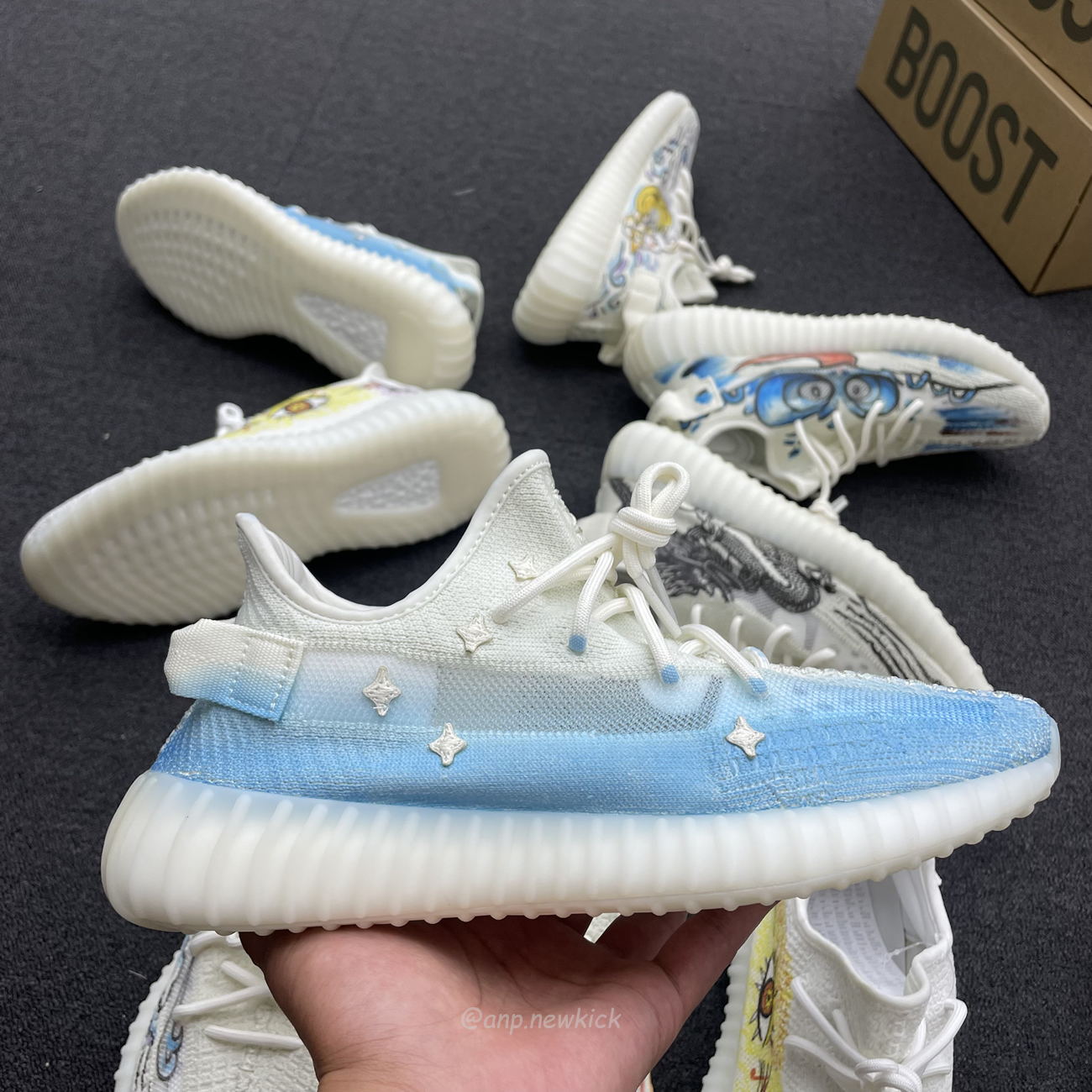 Adidas Yeezy Boost 350 V2 Bone Graffiti Hq6316 (19) - newkick.vip