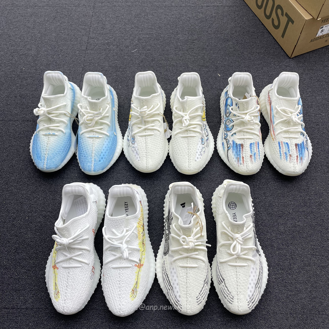 Adidas Yeezy Boost 350 V2 Bone Graffiti Hq6316 (21) - newkick.vip