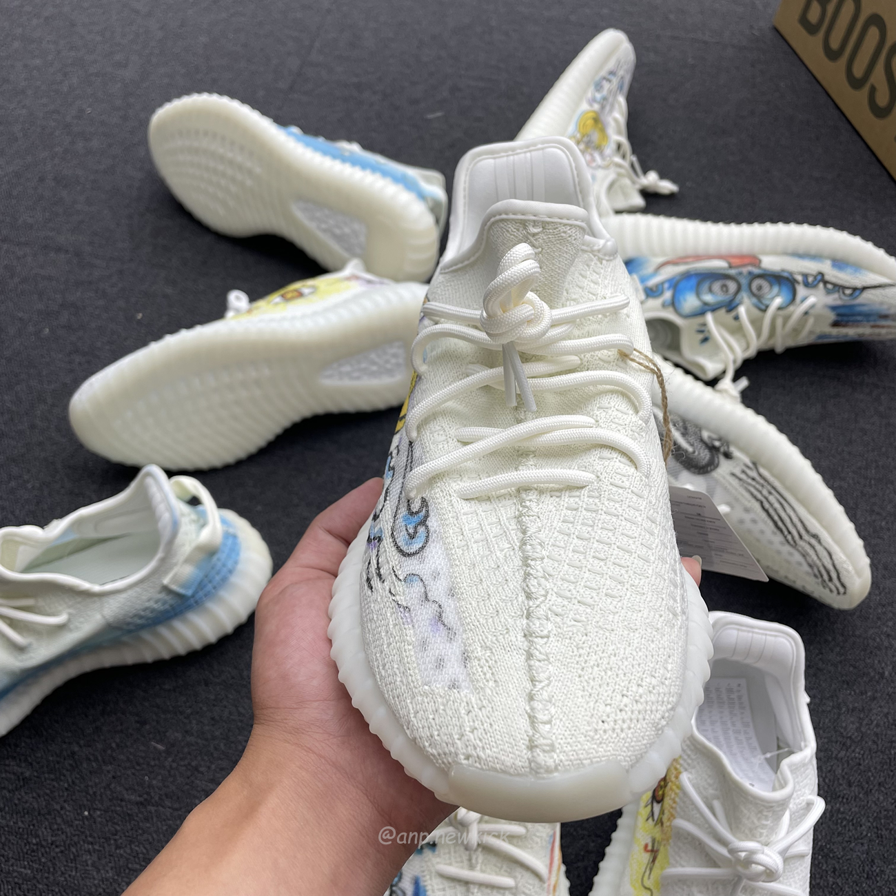 Adidas Yeezy Boost 350 V2 Bone Graffiti Hq6316 (22) - newkick.vip