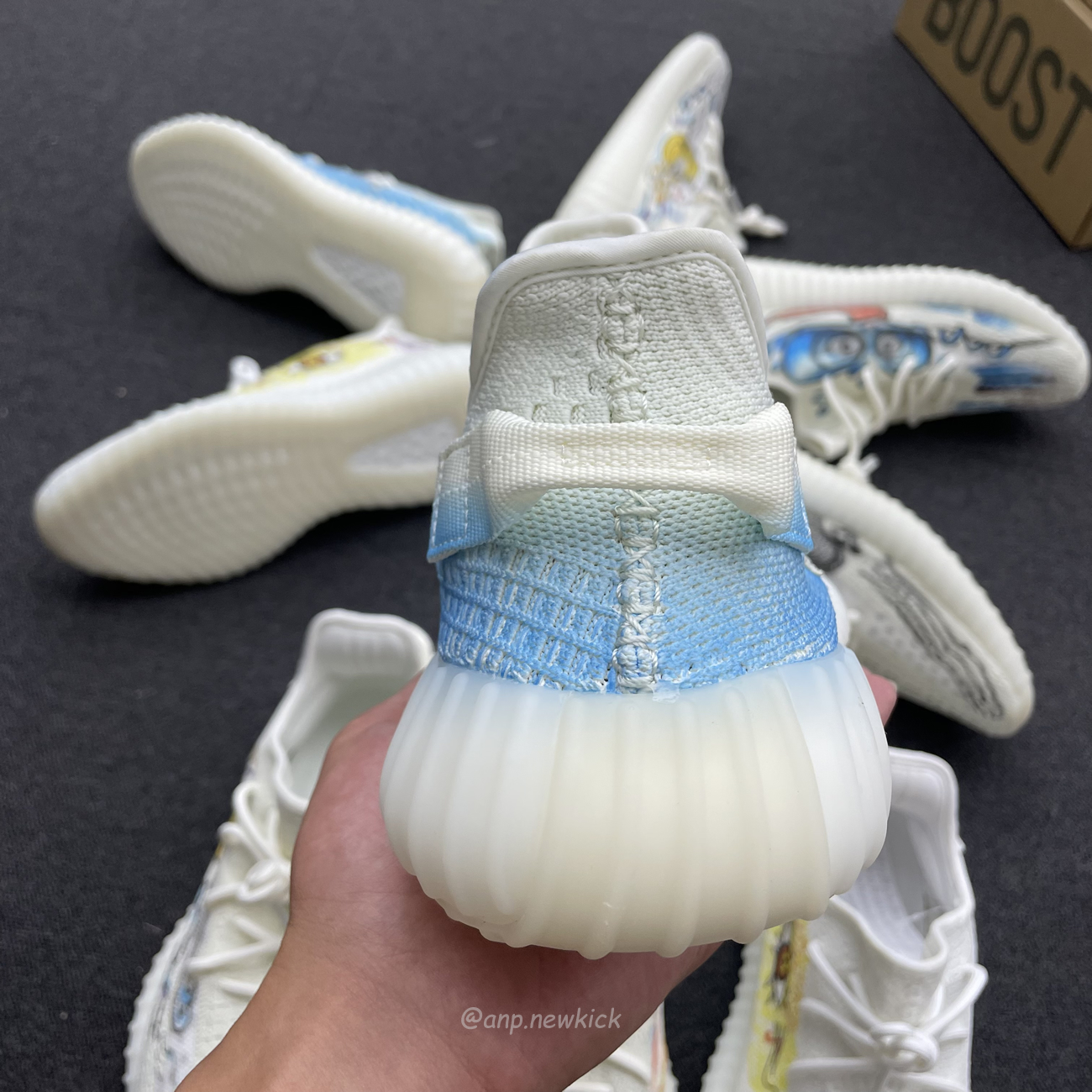 Adidas Yeezy Boost 350 V2 Bone Graffiti Hq6316 (8) - newkick.vip