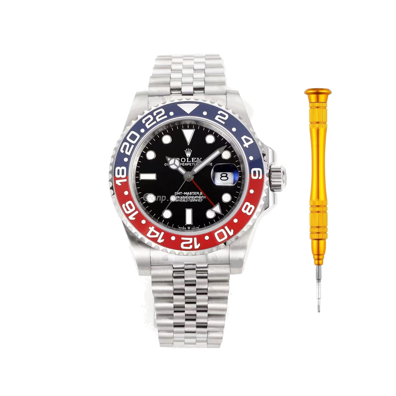 Rolex Gmt Master Ii Battgirl Pepsi Jubilee (14) - newkick.vip