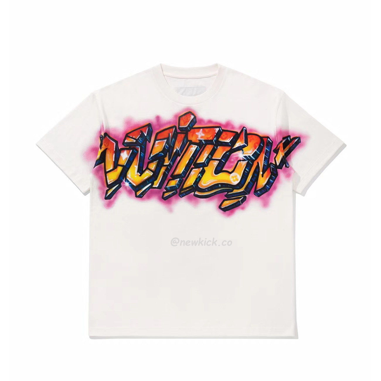 Louis Vuitton Graffiti T Shirt Milky White (1) - newkick.vip