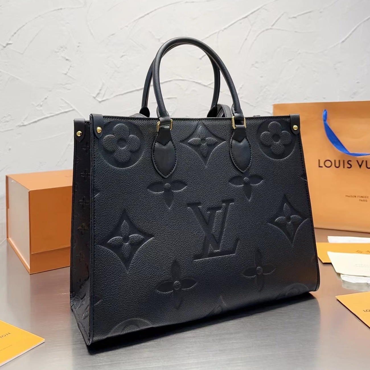 Louis Vuitton Onthego Empreinte M L Black M45595 (32) - newkick.vip