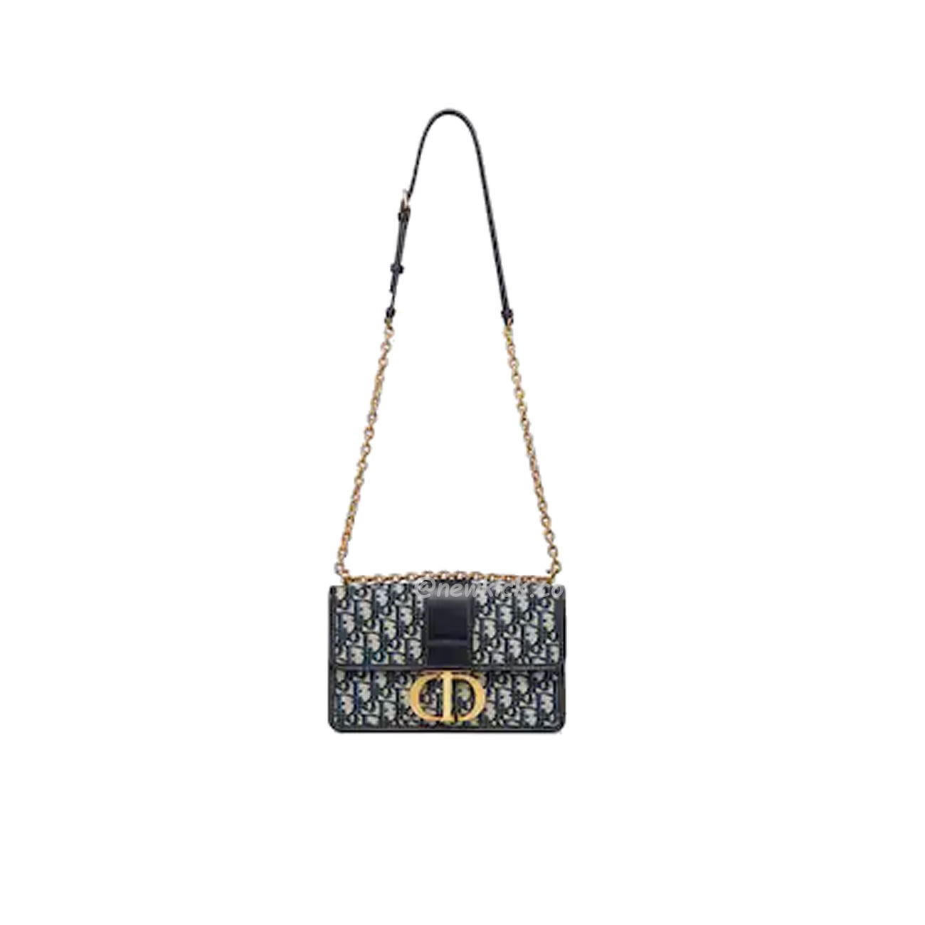 Dior 30 Montaigne Chain Bag Blue Dior Oblique Jacquard M9208utzq M928 (13) - newkick.vip