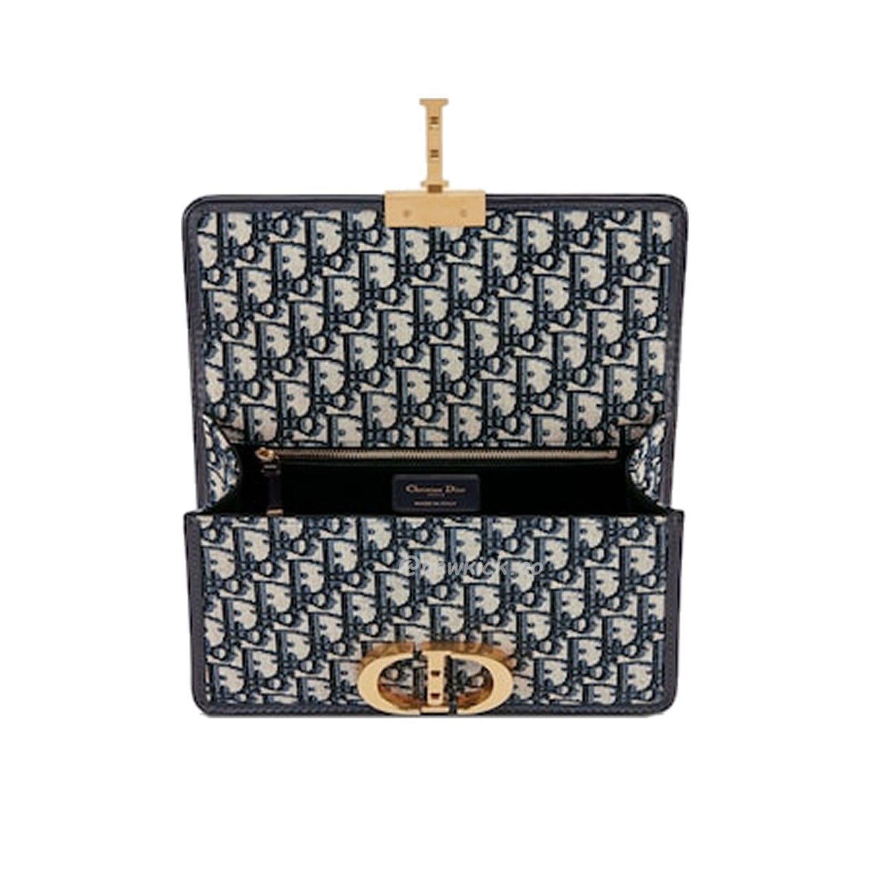 Dior 30 Montaigne Chain Bag Blue Dior Oblique Jacquard M9208utzq M928 (15) - newkick.vip