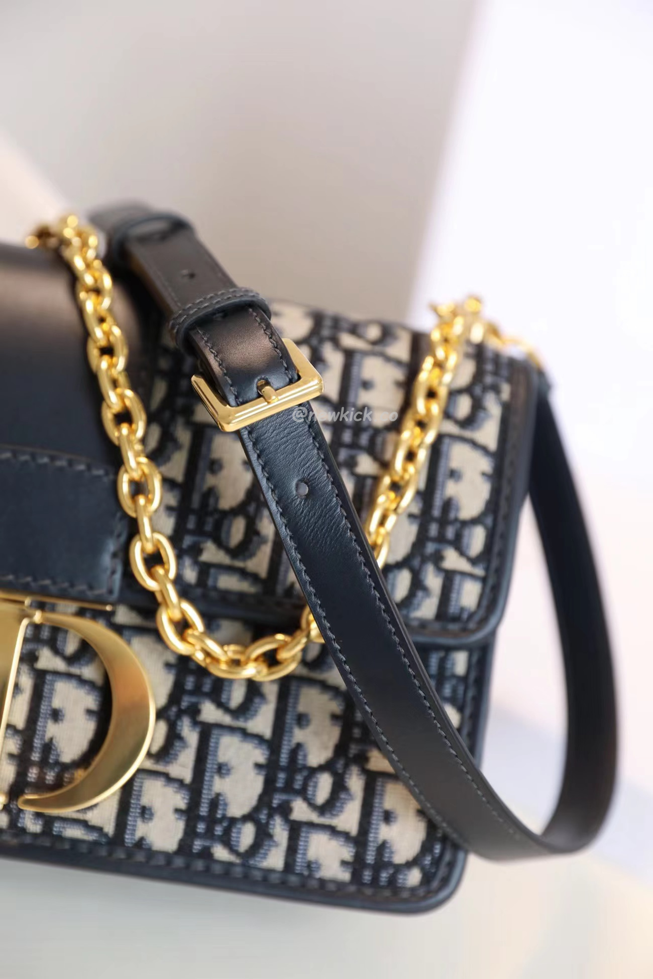 Dior 30 Montaigne Chain Bag Blue Dior Oblique Jacquard M9208utzq M928 (25) - newkick.vip