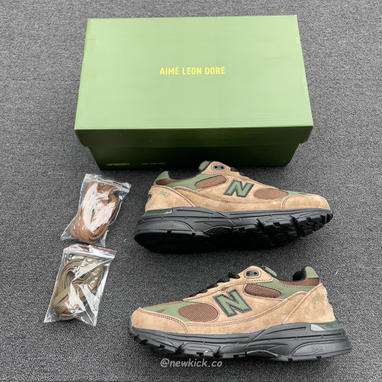 New Balance 993 Aime Leon Dore Brown Mr993ald (9) - newkick.vip