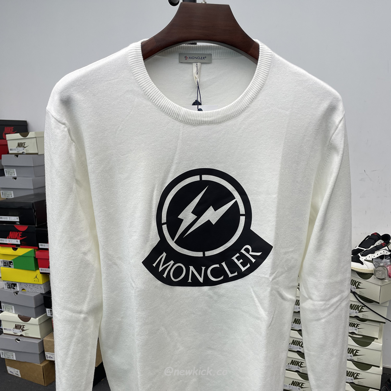 Moncler 2022 Crew Neck Pullover T Shirt Print White (5) - newkick.vip