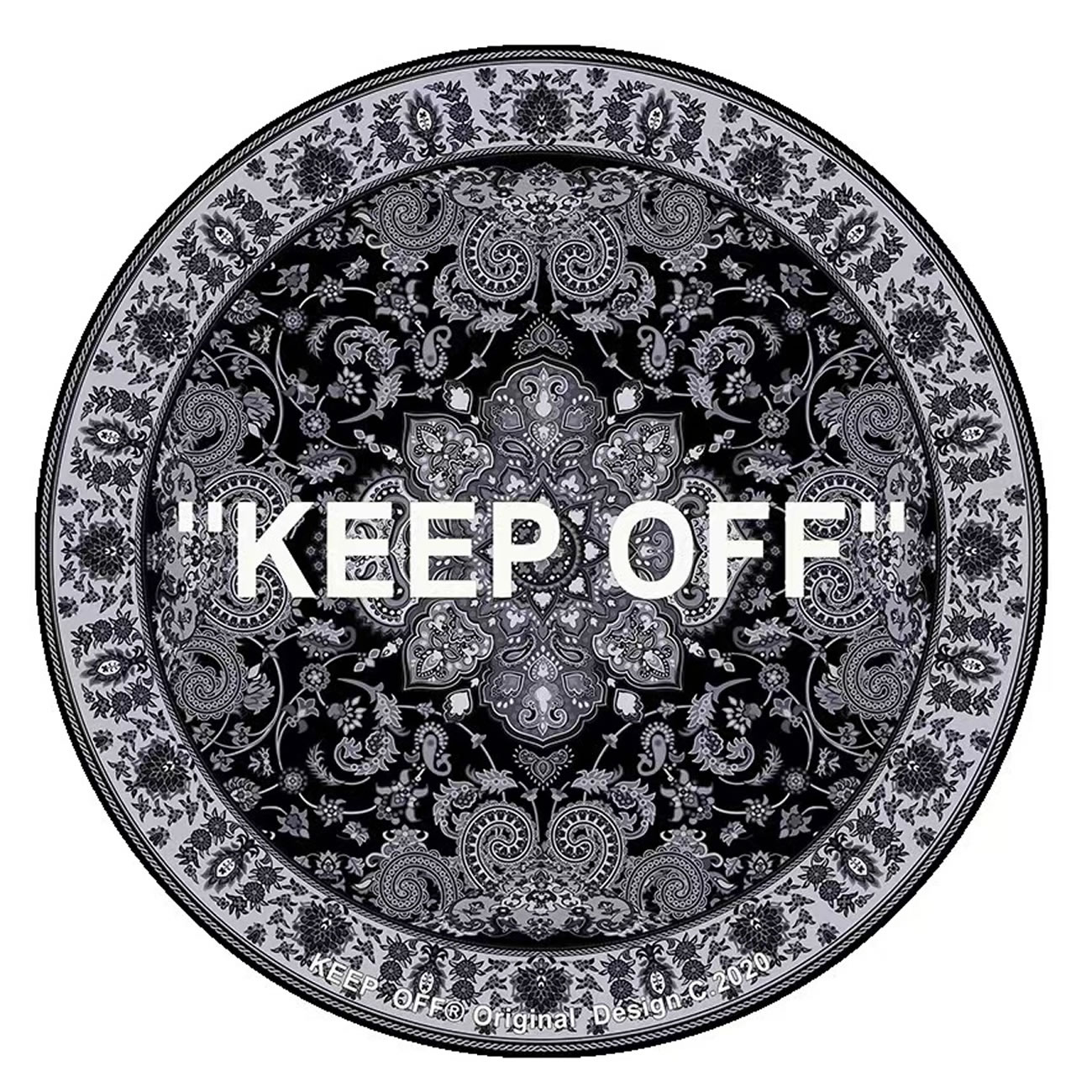 Off Keepo Carpet Black Grey (1) - newkick.vip