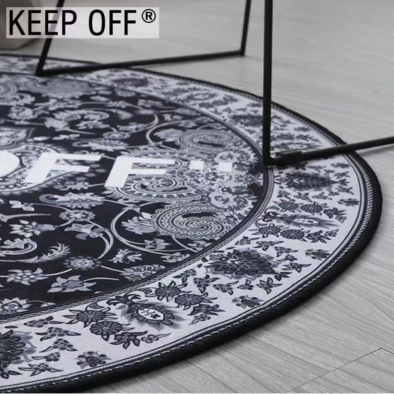 Off Keepo Carpet Black Grey (2) - newkick.vip