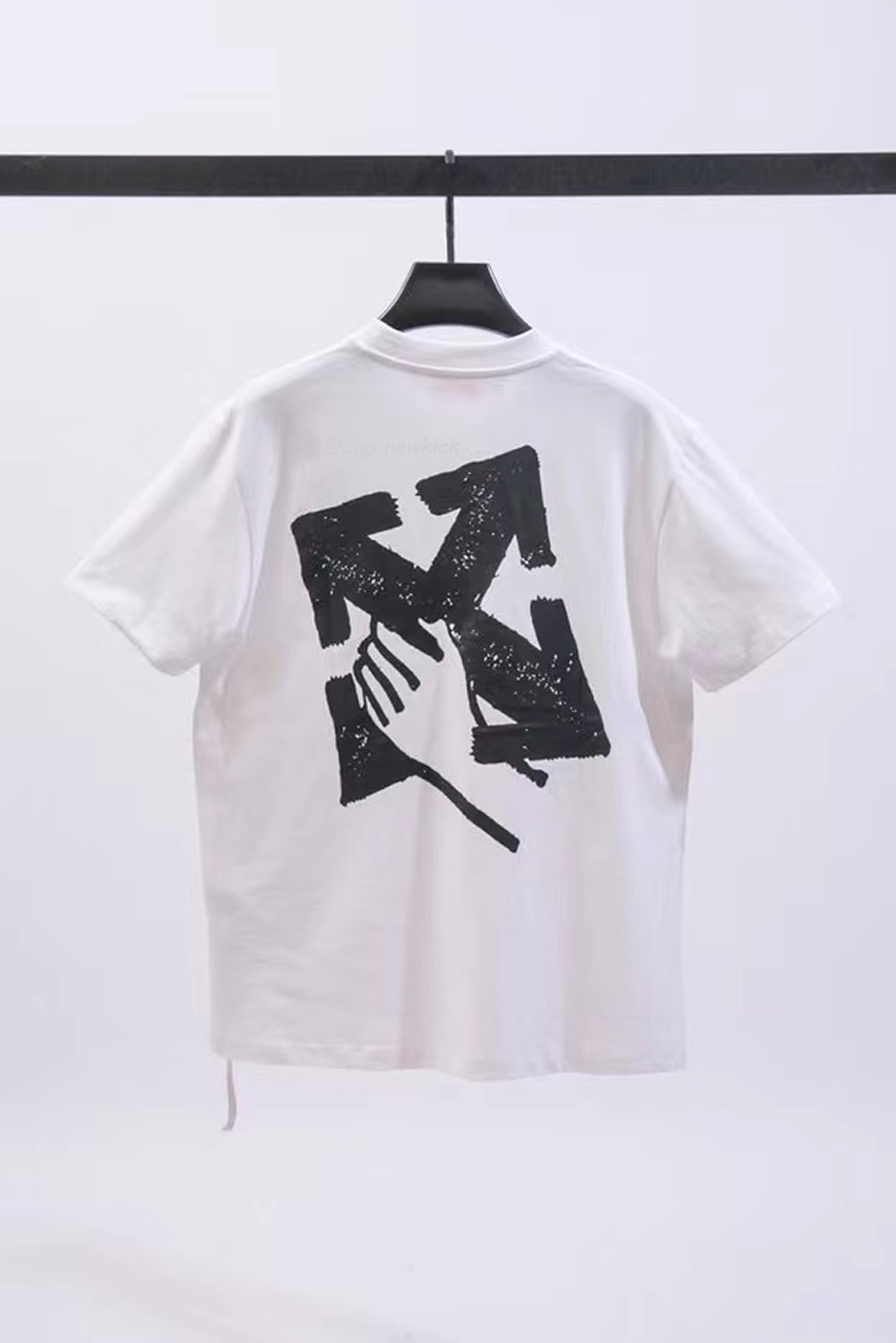 Off White Hand Arrow Tee White Black (14) - newkick.vip