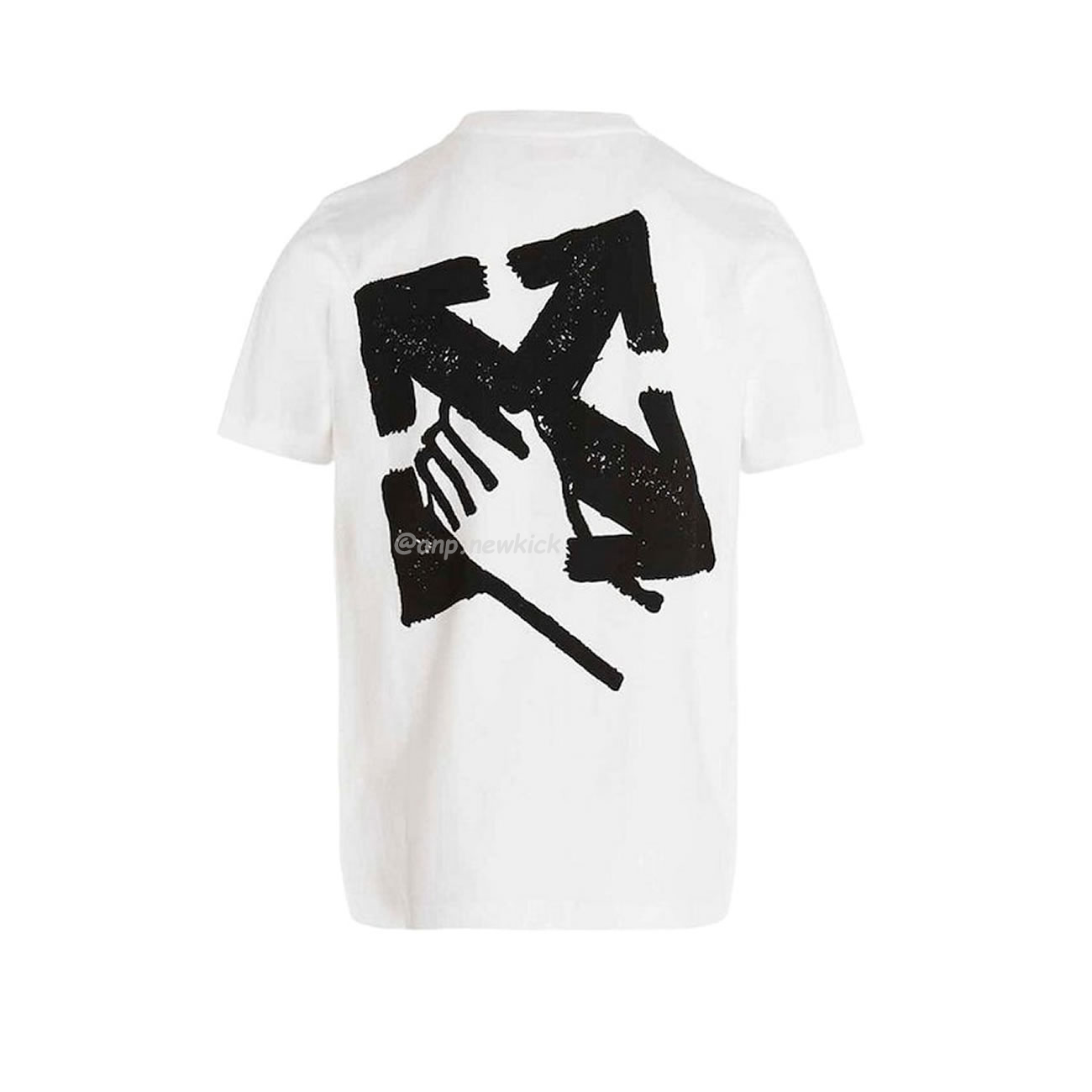 Off White Hand Arrow Tee White Black (16) - newkick.vip