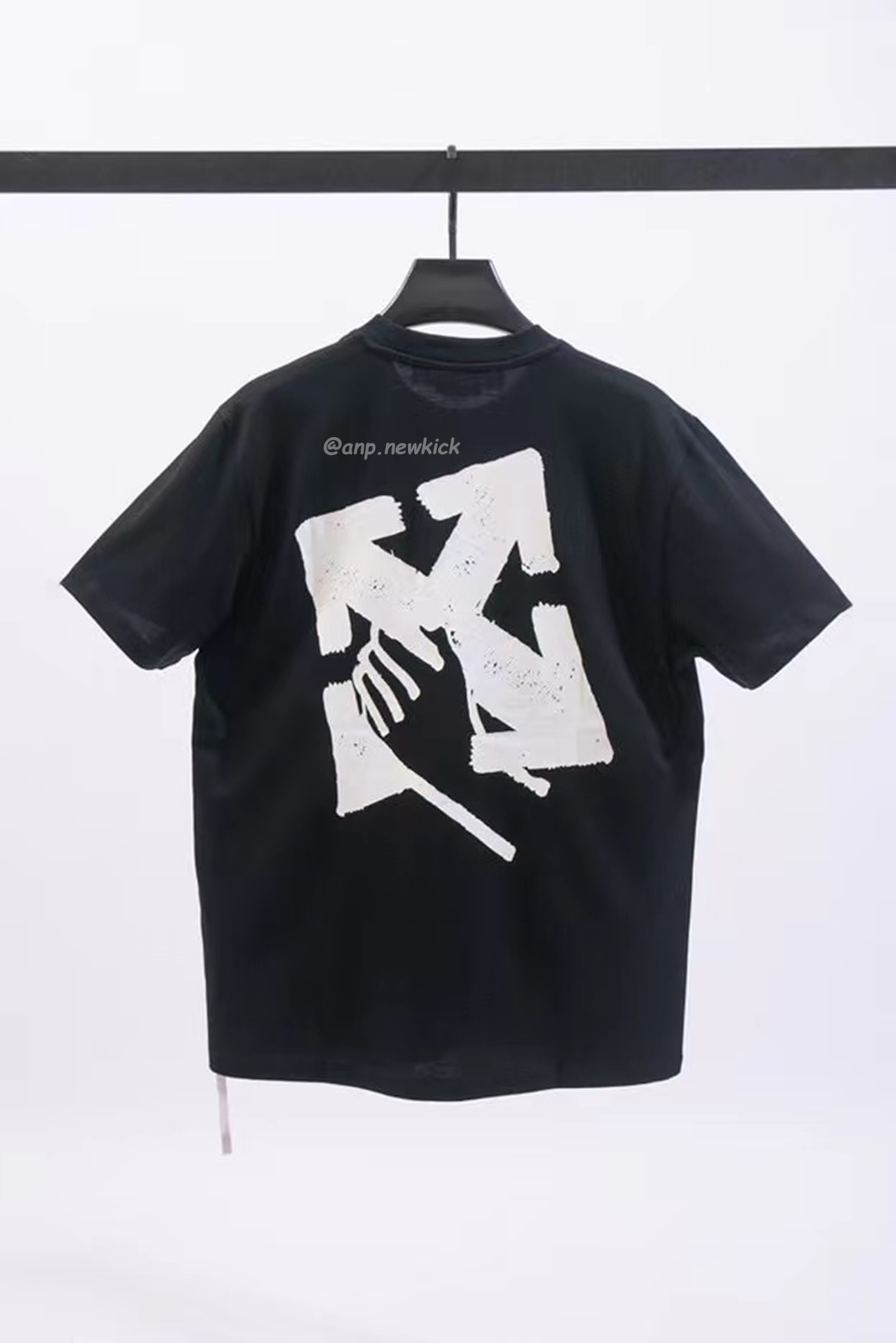 Off White Hand Arrow Tee White Black (5) - newkick.vip