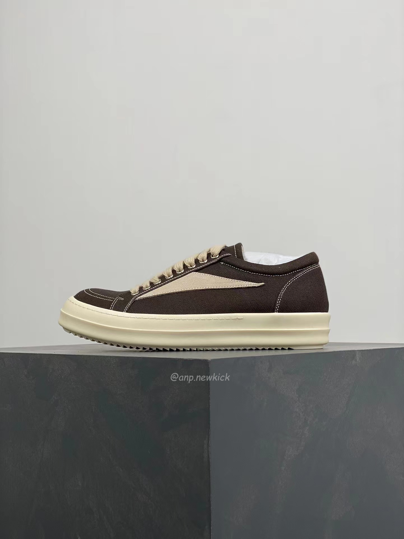 Rick Owens Leather Low Top Vintage Sneakers Suede Canvas Black Taupe Grey Faded Pnk Pearl Milk Dark Dust (17) - newkick.vip