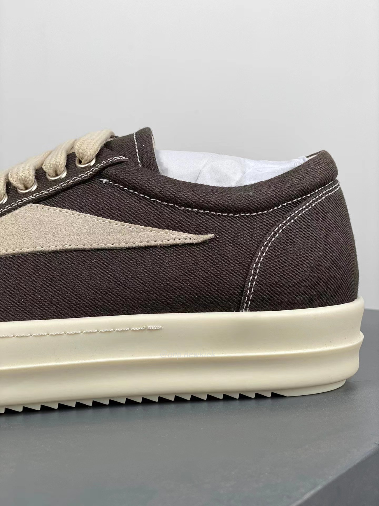 Rick Owens Leather Low Top Vintage Sneakers Suede Canvas Black Taupe Grey Faded Pnk Pearl Milk Dark Dust (19) - newkick.vip